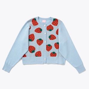 BAN.DO Cashmere Mix Strawberry Cardigan EUC L